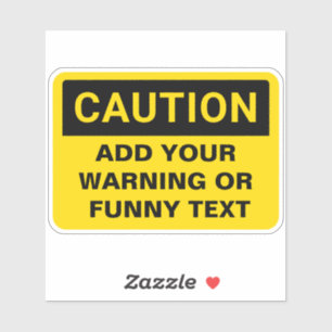 Sticker Signal personnalisé Avertissement