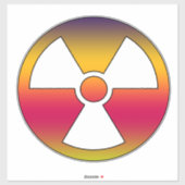 Sticker Signal radioactif nucléaire (Feuille)