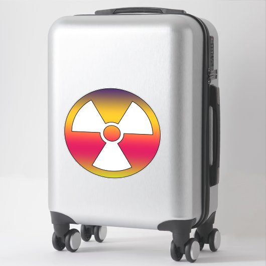 Sticker Signal radioactif nucléaire (Sur valise)