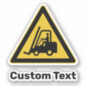 Sticker Signal triangle d'avertissement de chariot élévate (Devant)
