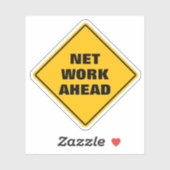 Sticker Signaler la prudence sur la route jaune losange ré (Feuille)