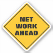 Sticker Signaler la prudence sur la route jaune losange ré (Devant)