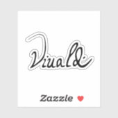 Sticker Signature Antonio Vivaldi (Feuille)