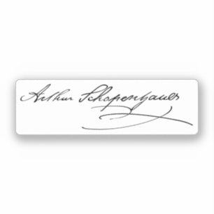 Sticker Signature Arthur Schopenhauer