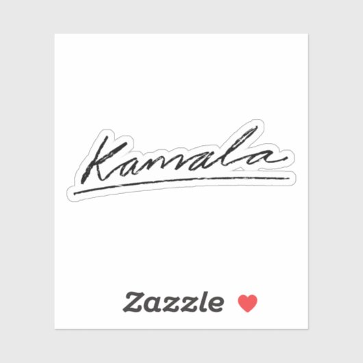 Sticker Signature Cursive Kamala (Feuille)
