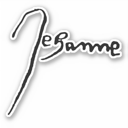 Sticker Signature de Jeanne d'Arc (Devant)