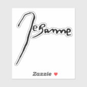 Sticker Signature de Jeanne d'Arc (Feuille)