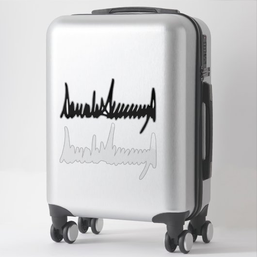 Sticker Signature de l'autographe Donald Trump (Sur valise)