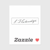 Sticker Signature de Samuel Taylor Coleridge (Feuille)