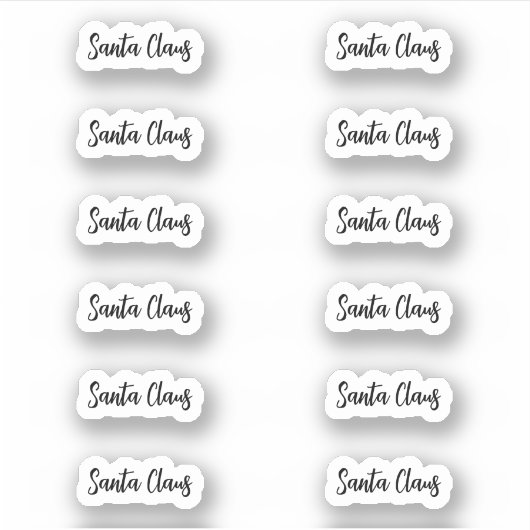 Sticker signature du Père Noël Kiss-Cut (Devant)
