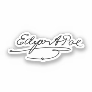 Sticker Signature Edgar Allan Poe