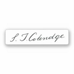Sticker Signature Samuel Taylor Coleridge