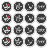 Sticker « Signé avec amour – ASL ILY » (Devant)