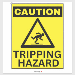 Sticker signe de danger de dérapage
