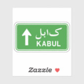 Sticker SIGNE DE LA ROUTE DE Kaboul EN Afghanistan (Feuille)