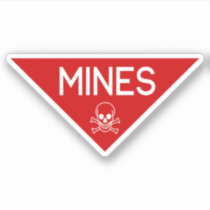 STICKER SIGNE DE MINES   SIGNAGE   SYMBOLE