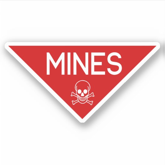 STICKER SIGNE DE MINES | SIGNAGE | SYMBOLE (Devant)