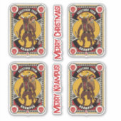 Sticker Signe de Noël de Krampus portant des jouets (Devant)