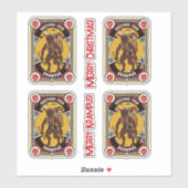 Sticker Signe de Noël de Krampus portant des jouets (Feuille)