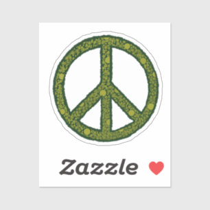 Sticker Signe de paix vert