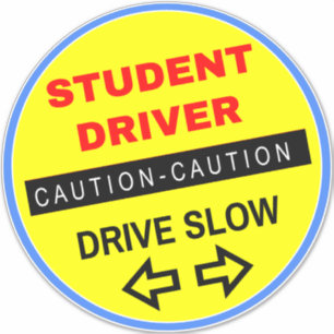 Sticker Signe de prudence du conducteur étudiant (pour voi