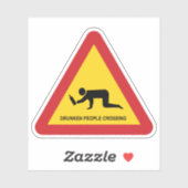 STICKER SIGNE DE TRAFIC DES PERSONNES BLANCHISES (Feuille)