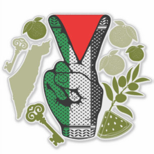 Sticker Signe de victoire à la main Résistance Symbole du 