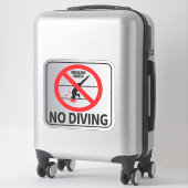 Sticker Signe d'eau faible de plongée (Sur valise)