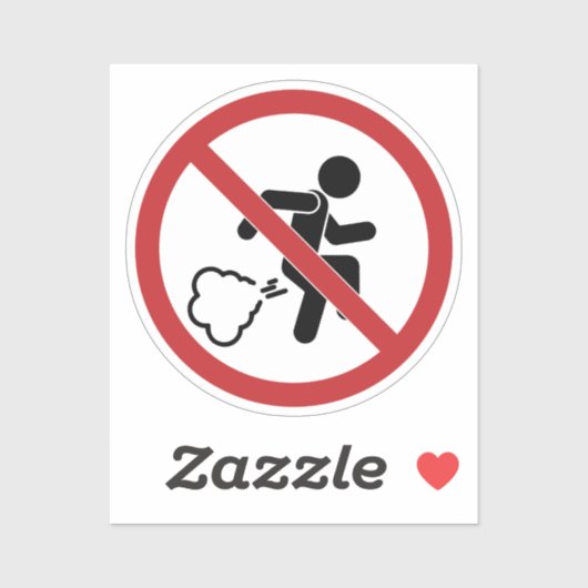 Sticker Signe d'interdiction de la farce (Feuille)