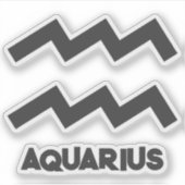 Sticker Signe du zodiaque Aquaire Gras Horoscope Texte per (Devant)