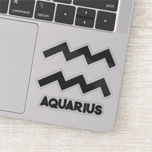 Sticker Signe du zodiaque Aquaire Gras Horoscope Texte per (Détail)