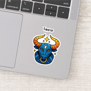 Sticker Signe du zodiaque Taureau - Bulle céleste dorée mi