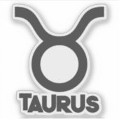 Sticker Signe du zodiaque Taureau Gras Horoscope Texte per (Devant)