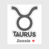 Sticker Signe du zodiaque Taureau Gras Horoscope Texte per (Feuille)