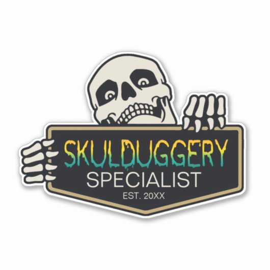 Sticker Signe Halloween Skulduggery Specialist ID856 (Devant)