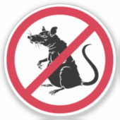 Sticker Signe interdit aux rats (Recto)