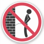 Sticker Signe interdit de Peeing (Recto)