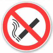 Sticker Signe NO Smoking - Signal UK (Devant)