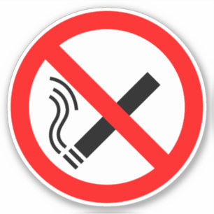 Sticker Signe NO Smoking - Signal UK