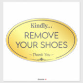 Sticker Signe Pas de chaussures (Feuille)