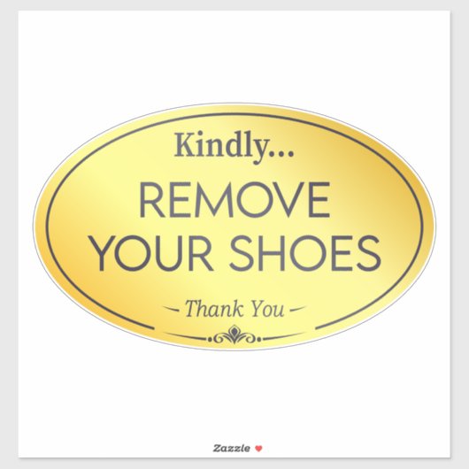 Sticker Signe Pas de chaussures (Feuille)