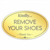 Sticker Signe Pas de chaussures (Devant)