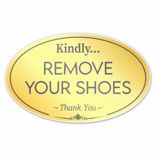 Sticker Signe Pas de chaussures (Devant)