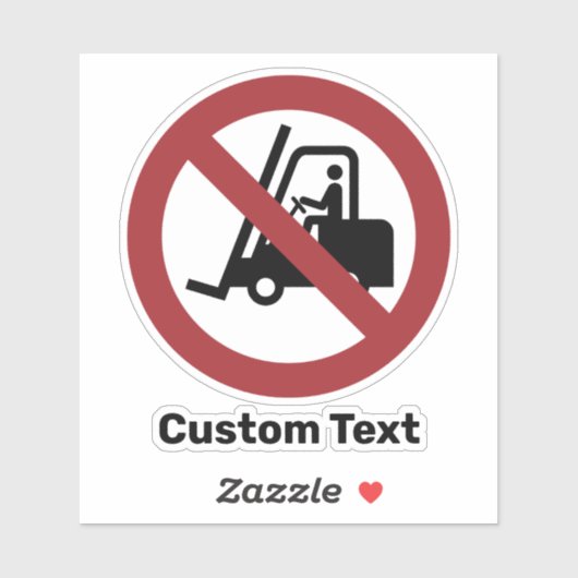 Sticker Signe Pas De Levage De Fourche (Feuille)