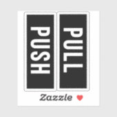 Sticker Signe-Stickers-Vertical-Porte-Poussée (Feuille)