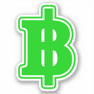 Sticker SIGNE VERT BAHT ฿ devises thaïlandaises ฿
