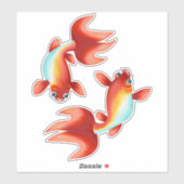 Sticker SIGNE Zodiaque Koi Fish Pisces (Feuille)