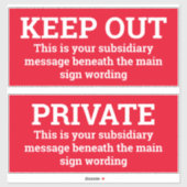 Sticker Signes d'avertissement - Deux signes en tant que S (Feuille)