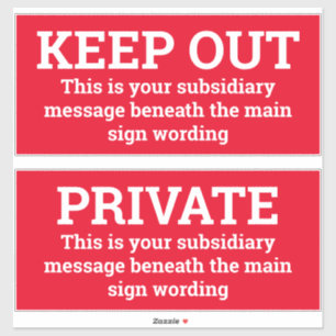 Sticker Signes d'avertissement - Deux signes en tant que S