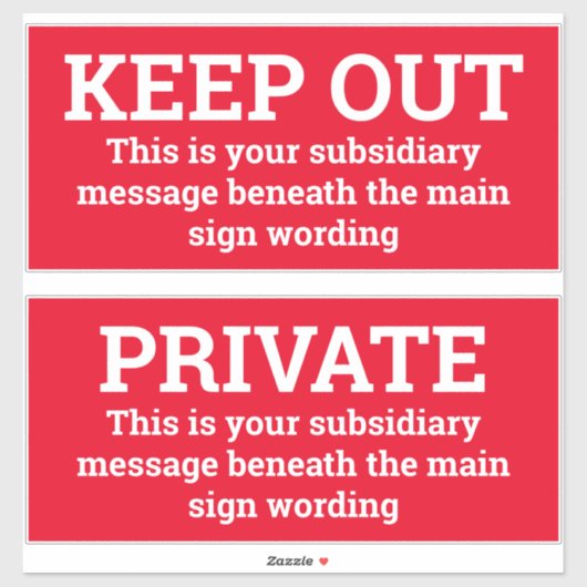 Sticker Signes d'avertissement - Deux signes en tant que S (Feuille)